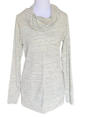 Eddie Bauer Long Sleeve Women’s M Green Cowl Neck Knit Pullover Casual